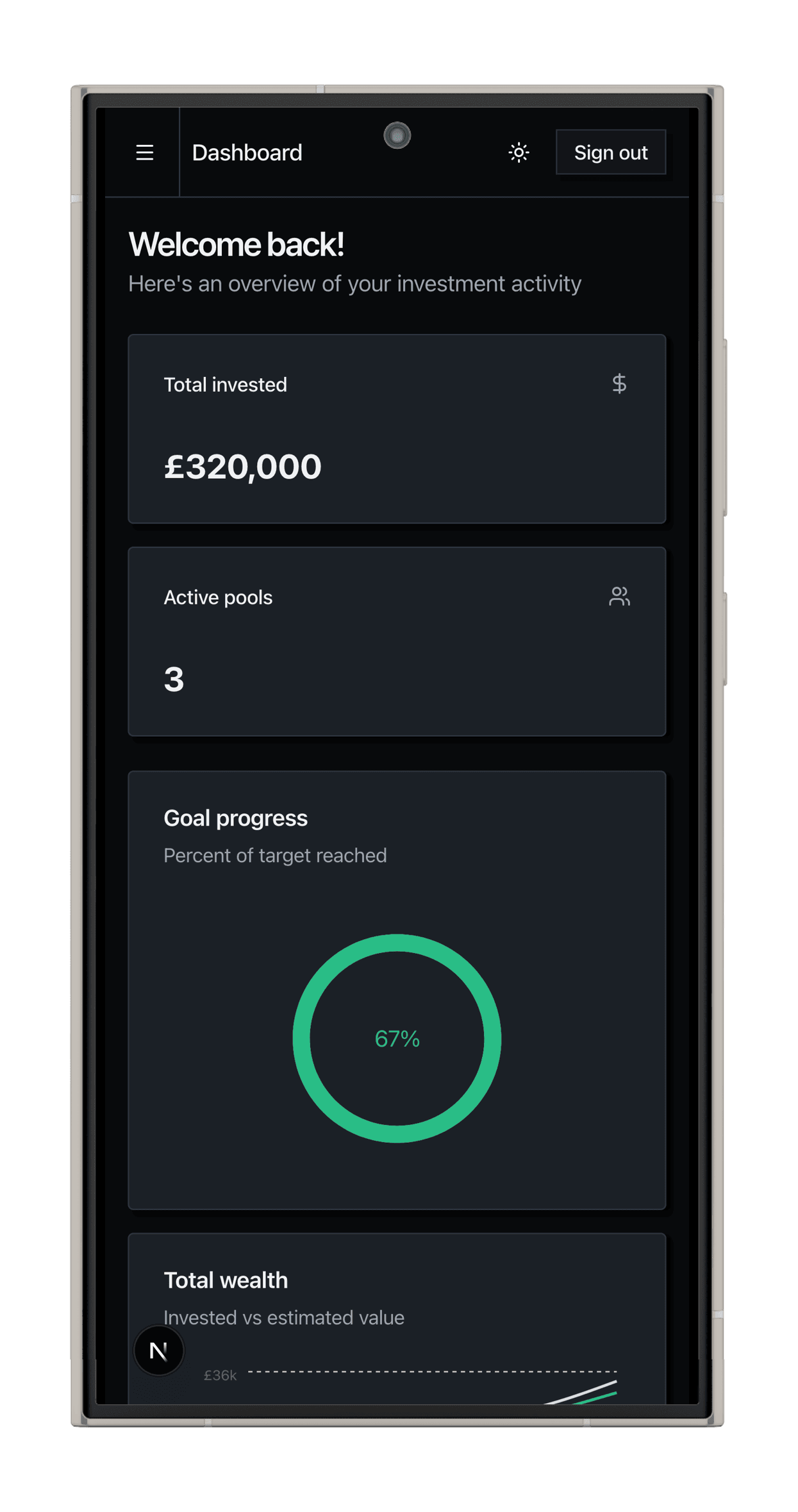 Palmae app on mobile